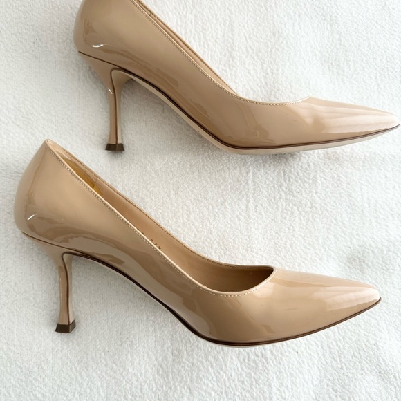 Sergio Rossi Mid-Heel Patent Calfskin Pump Blush 34.5 - Picture 5 of 15